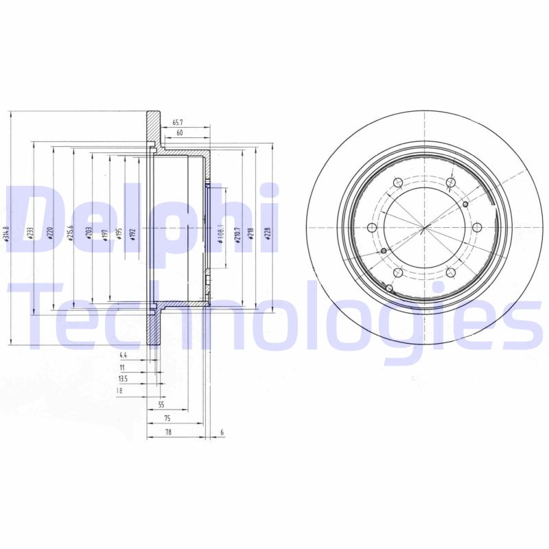 Remschijven Delphi Diesel BG3105