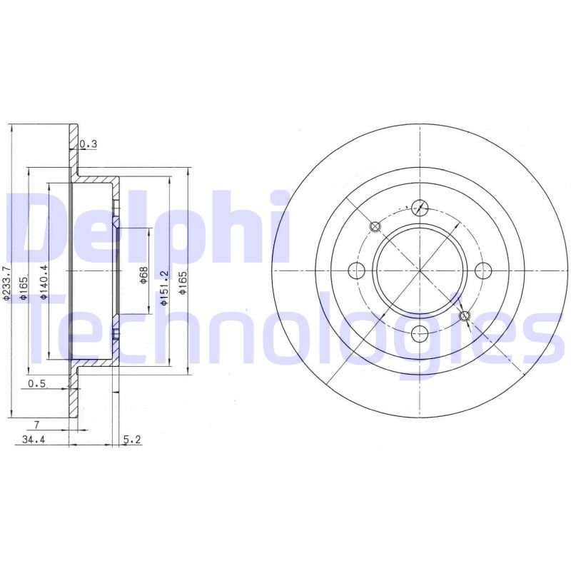 Remschijven Delphi Diesel BG3126