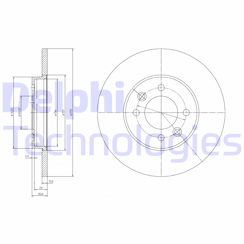 Remschijven Delphi Diesel BG3147