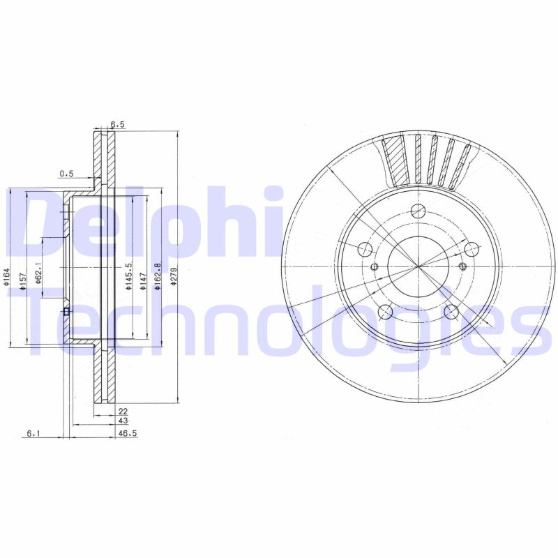 Remschijven Delphi Diesel BG3171