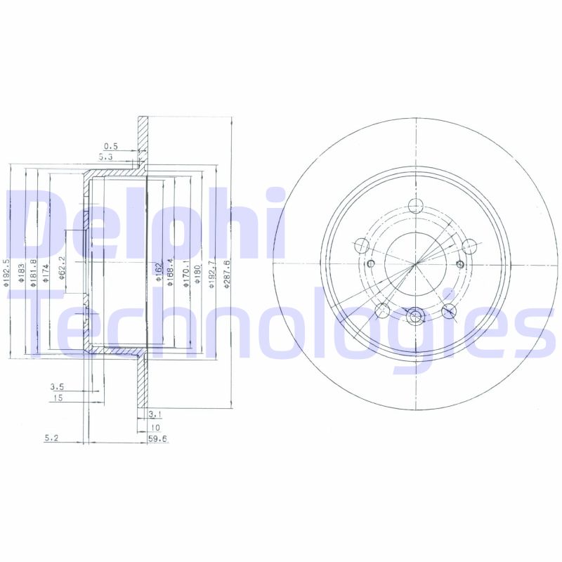 Remschijven Delphi Diesel BG3183