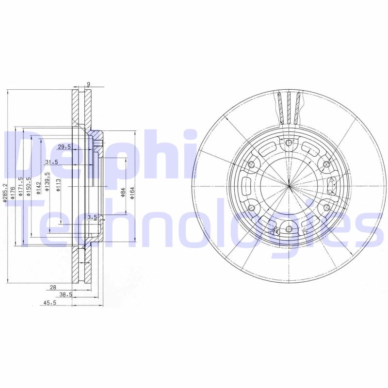 Remschijven Delphi Diesel BG3193