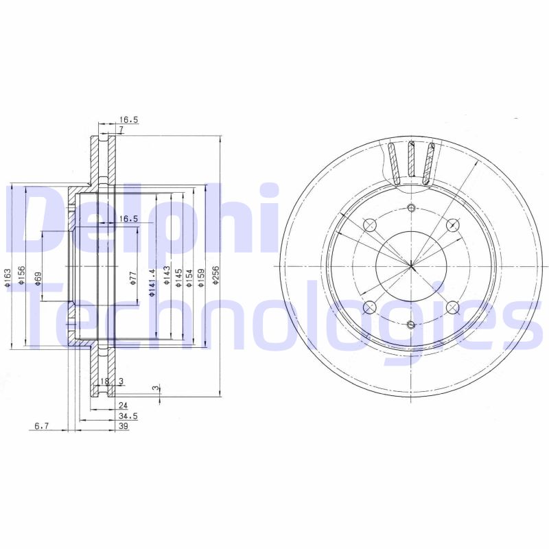 Remschijven Delphi Diesel BG3202