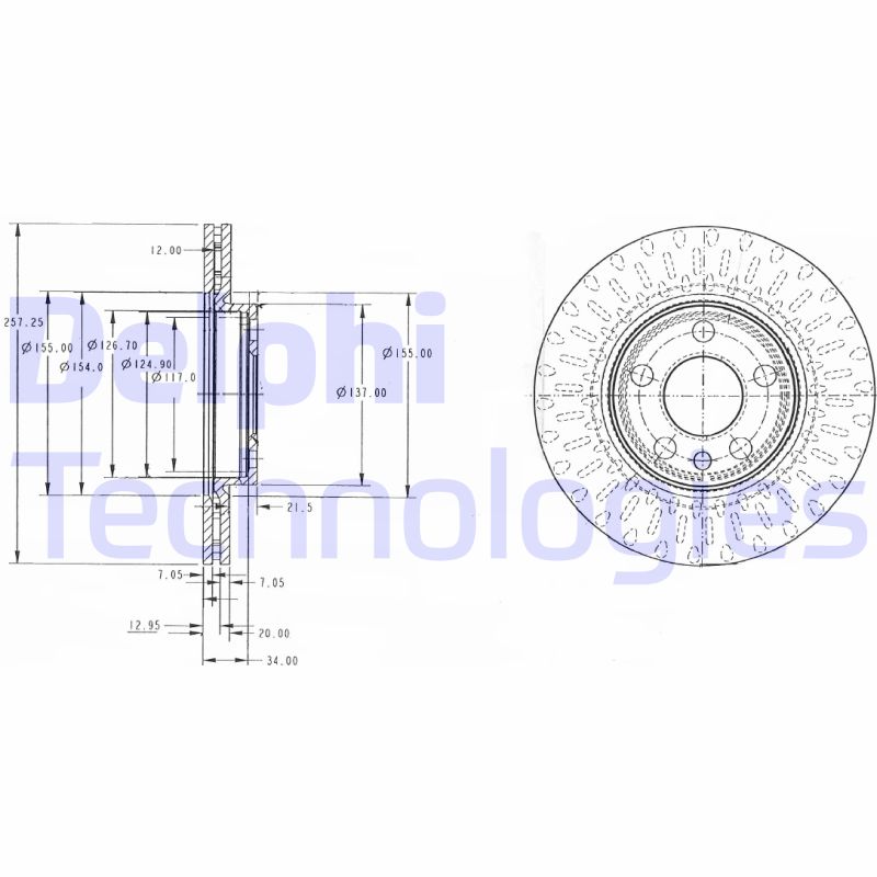 Remschijven Delphi Diesel BG3222