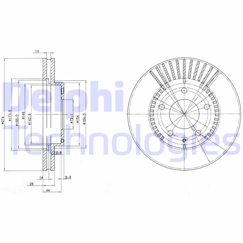 Remschijven Delphi Diesel BG3232