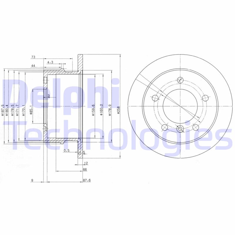 Remschijven Delphi Diesel BG3235