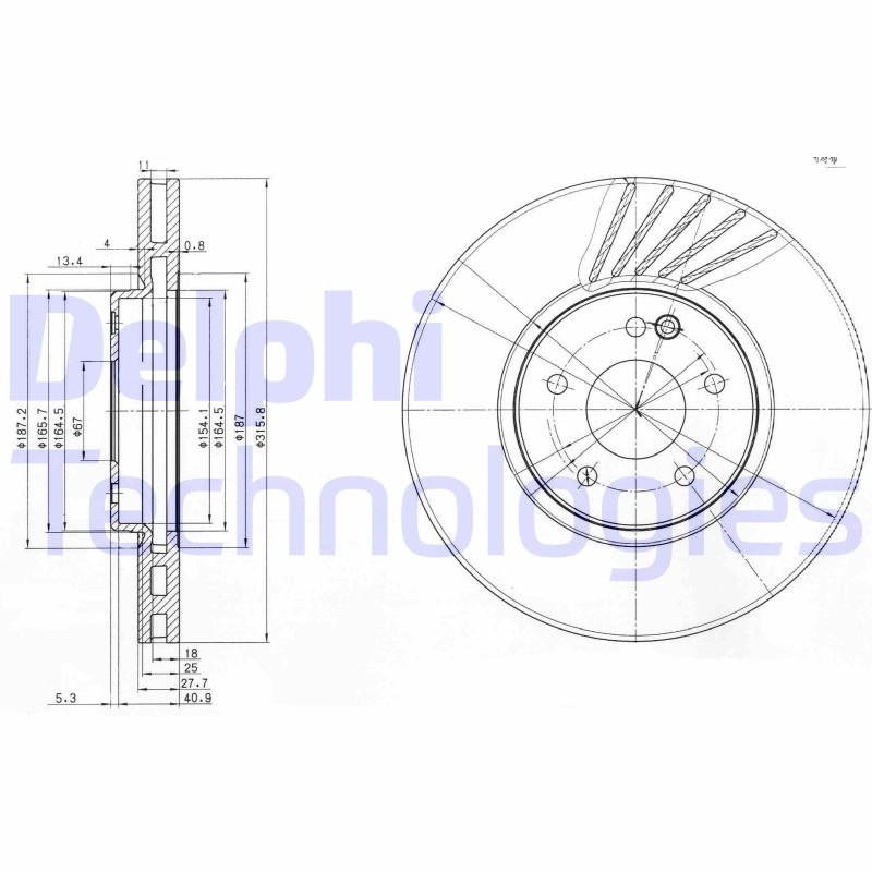 Remschijven Delphi Diesel BG3238