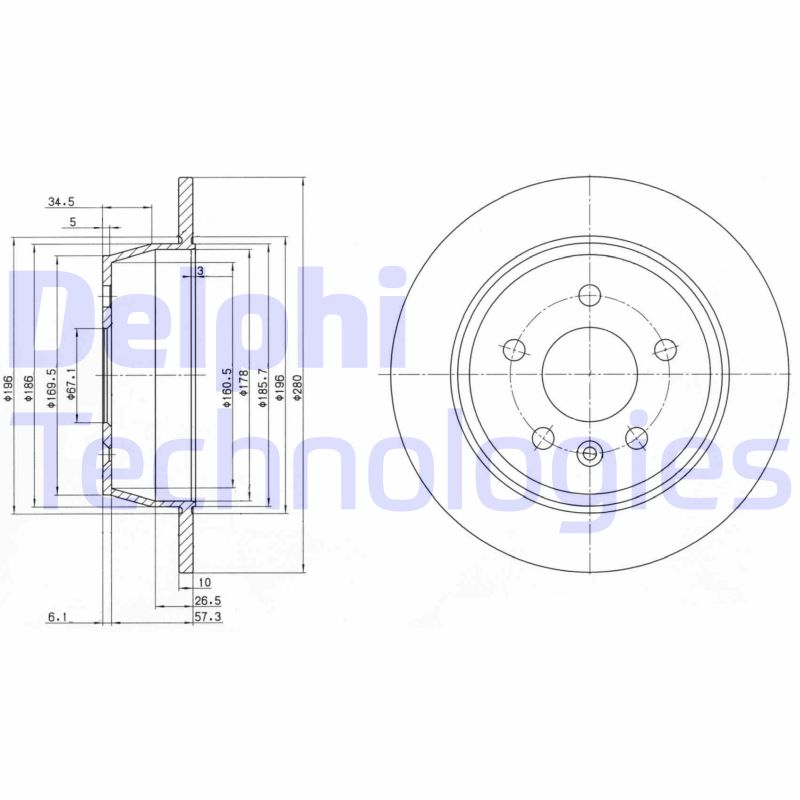 Remschijven Delphi Diesel BG3241