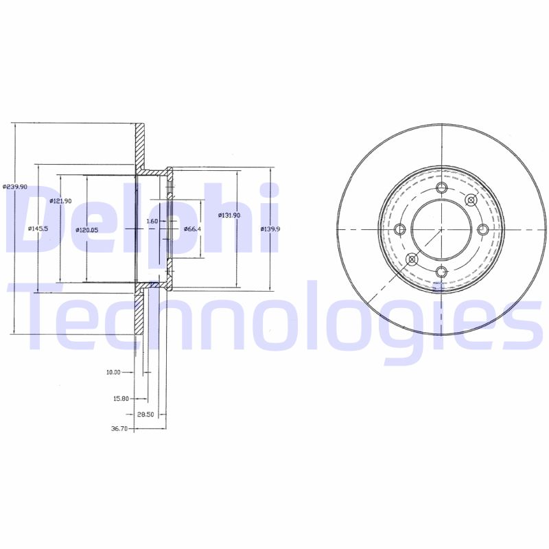 Remschijven Delphi Diesel BG3261