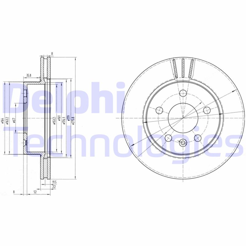 Remschijven Delphi Diesel BG3296