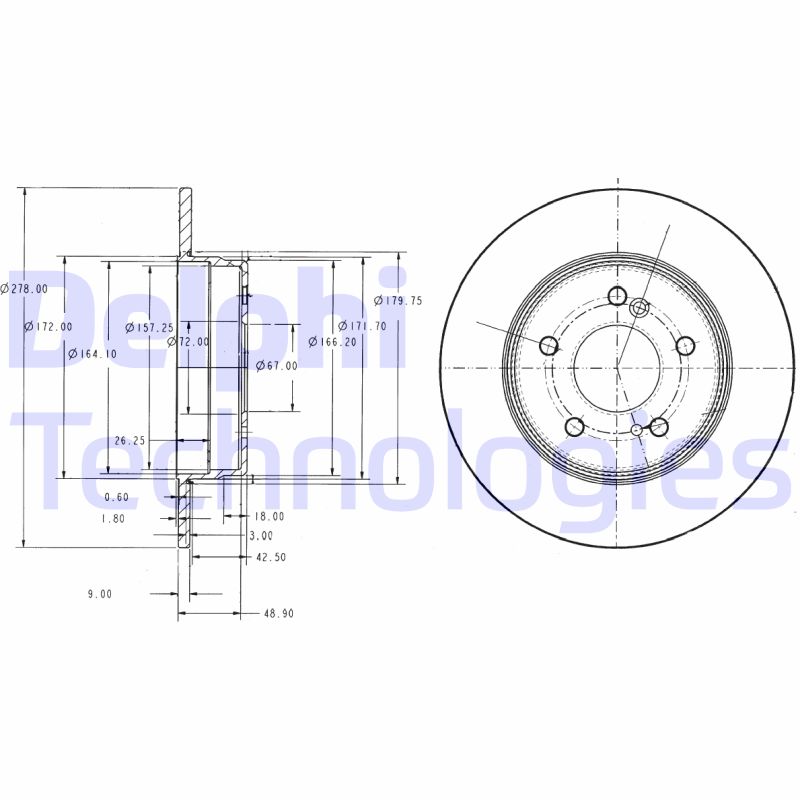 Remschijven Delphi Diesel BG3326