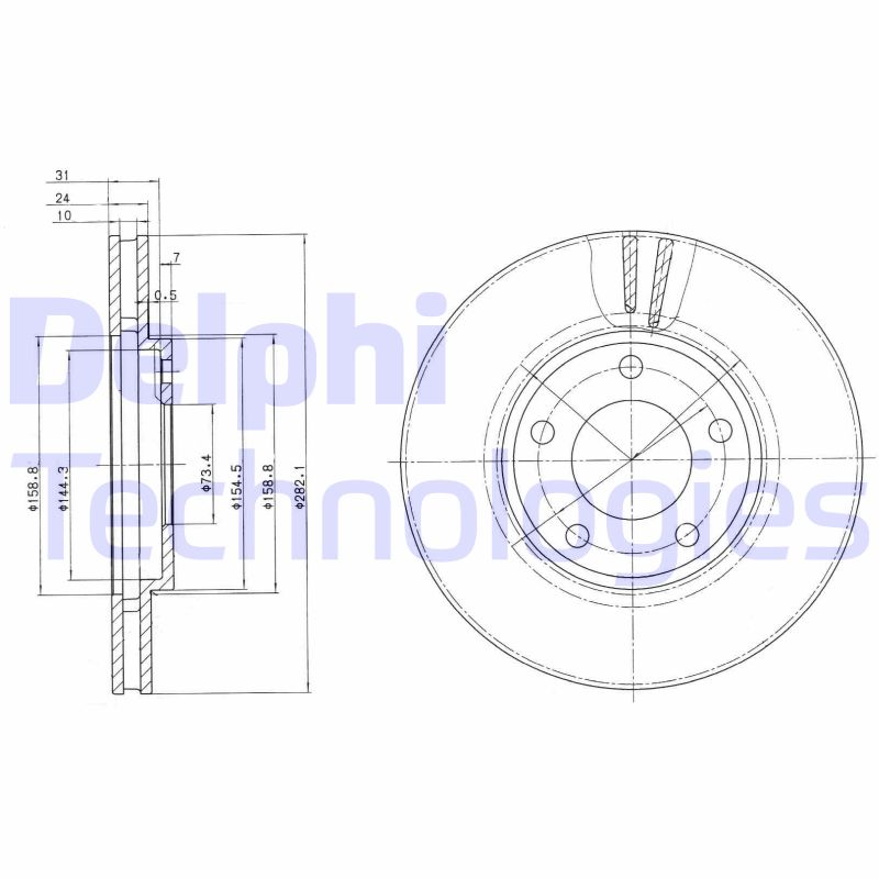 Remschijven Delphi Diesel BG3383