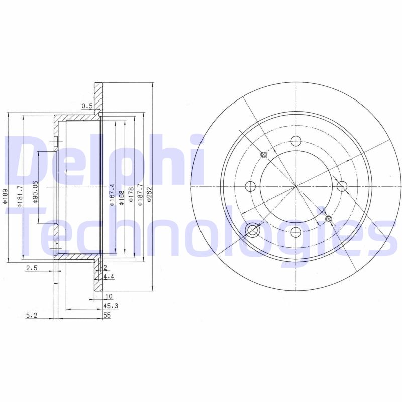 Remschijven Delphi Diesel BG3400