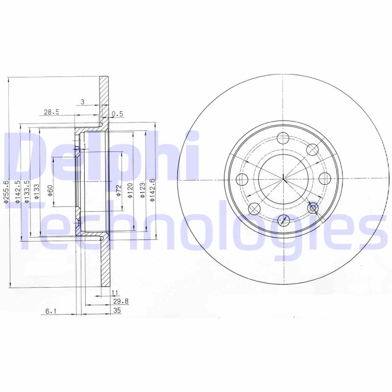 Remschijven Delphi Diesel BG3402