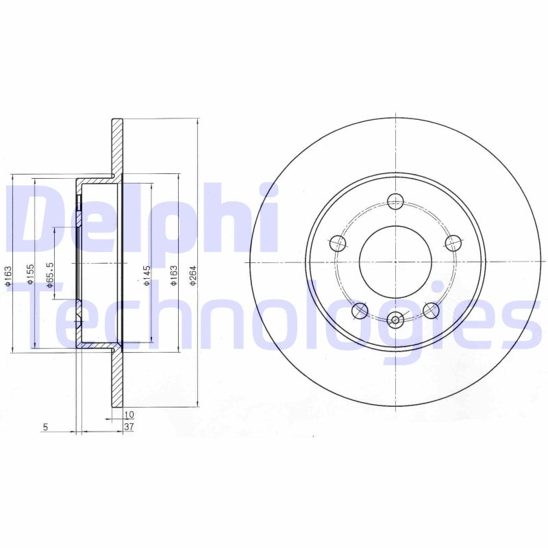 Remschijven Delphi Diesel BG3406C
