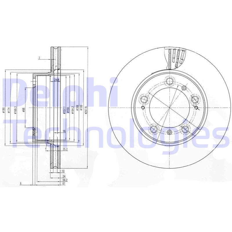 Remschijven Delphi Diesel BG3409