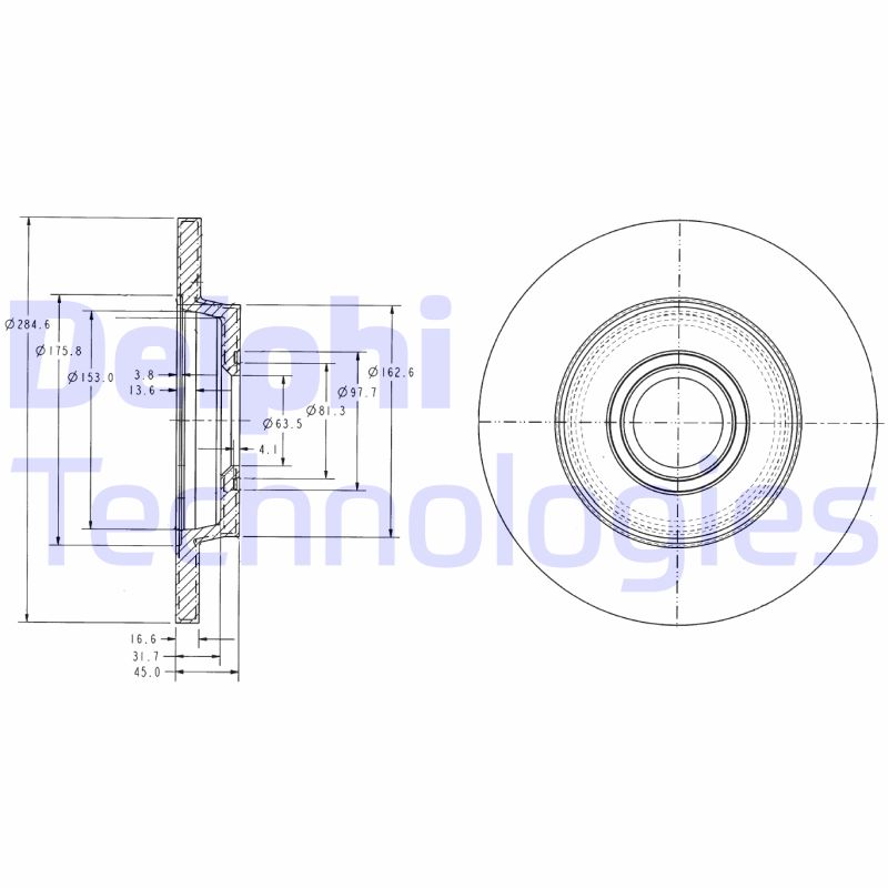 Remschijven Delphi Diesel BG3416