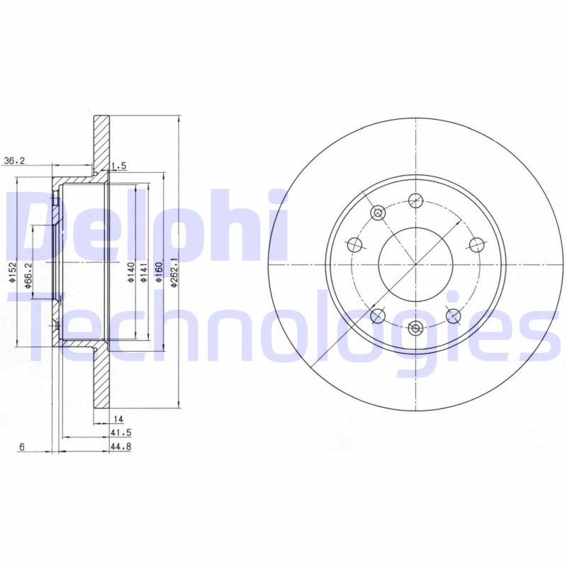 Remschijven Delphi Diesel BG3426