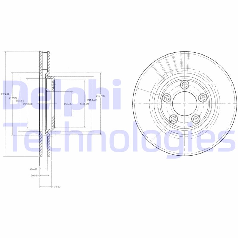 Remschijven Delphi Diesel BG3511