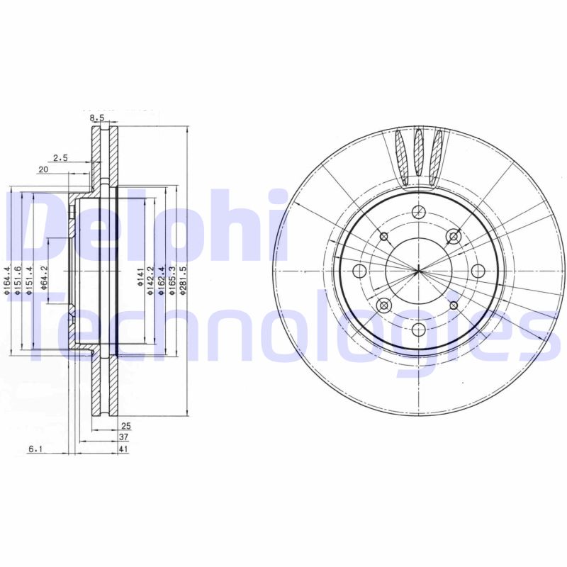 Remschijven Delphi Diesel BG3516