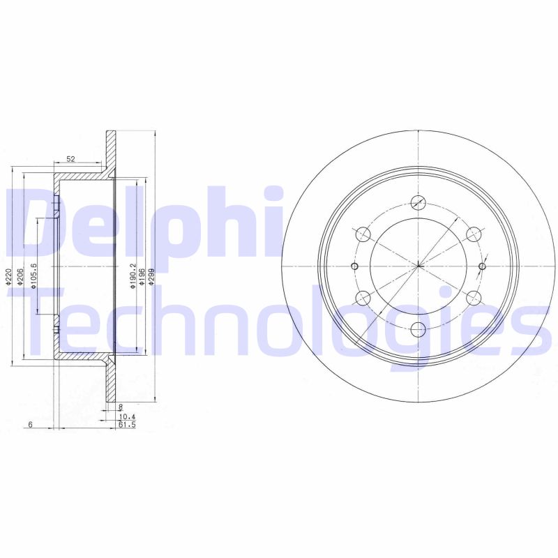 Remschijven Delphi Diesel BG3522