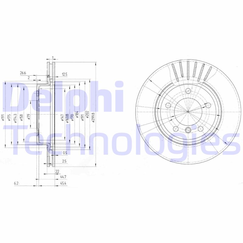 Remschijven Delphi Diesel BG3527