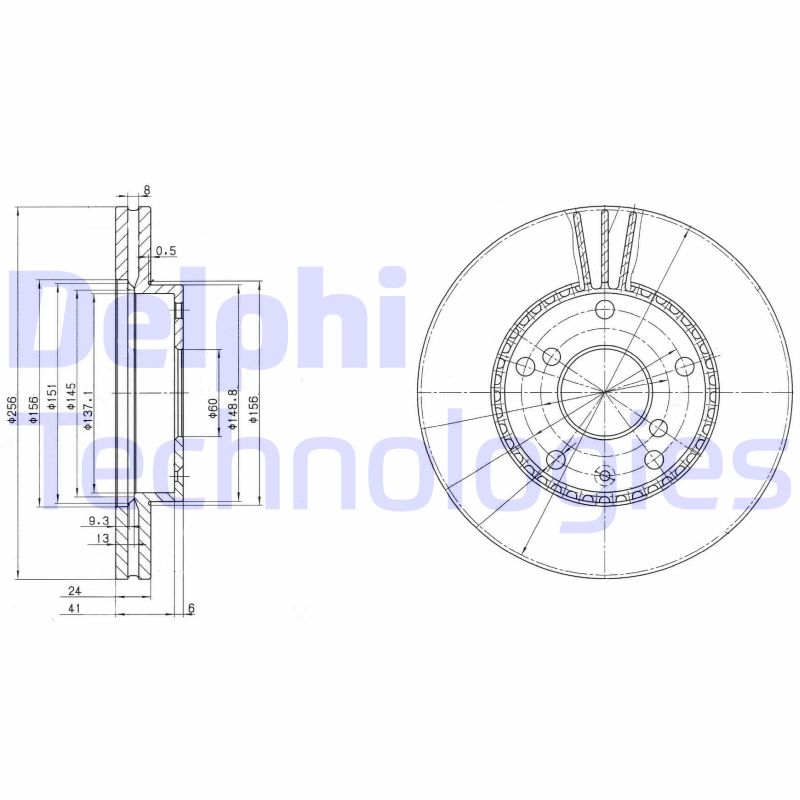 Remschijven Delphi Diesel BG3531