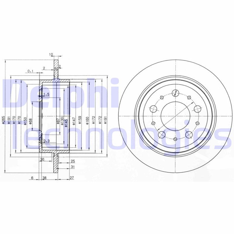 Remschijven Delphi Diesel BG3543