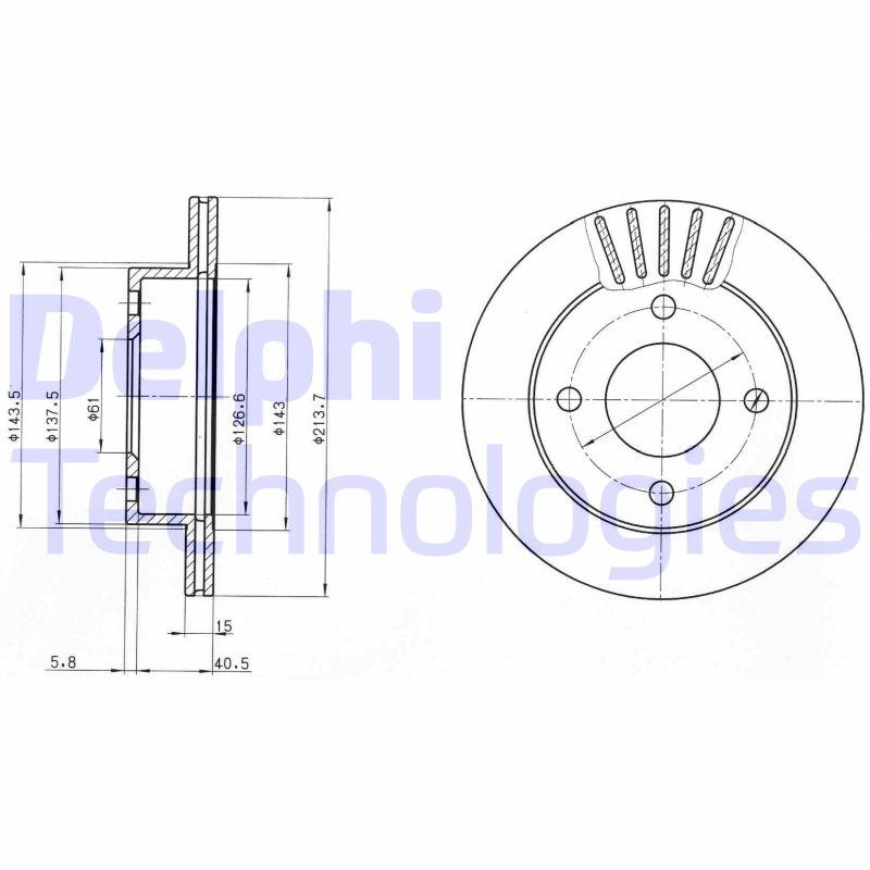 Remschijven Delphi Diesel BG3548