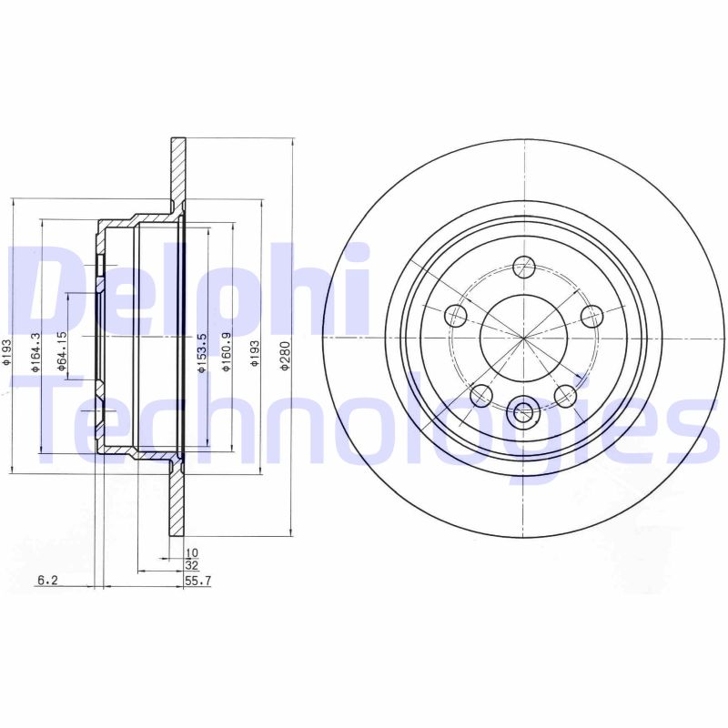 Remschijven Delphi Diesel BG3550