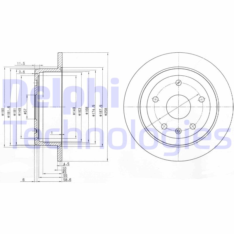Remschijven Delphi Diesel BG3554