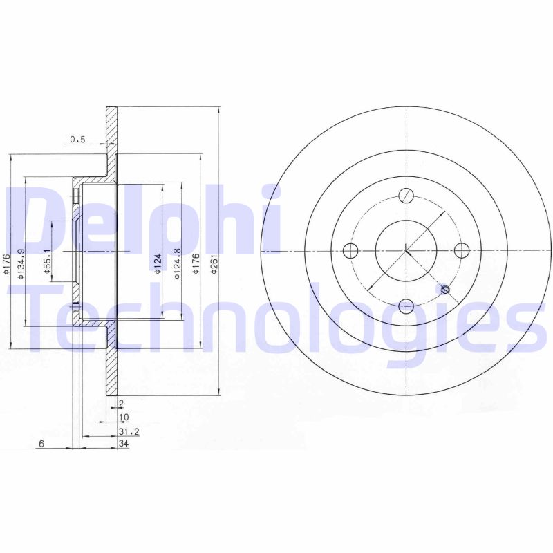 Remschijven Delphi Diesel BG3556