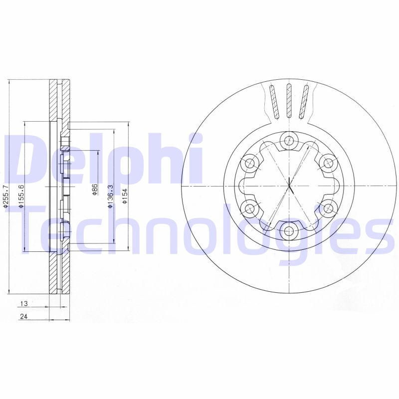 Remschijven Delphi Diesel BG3559