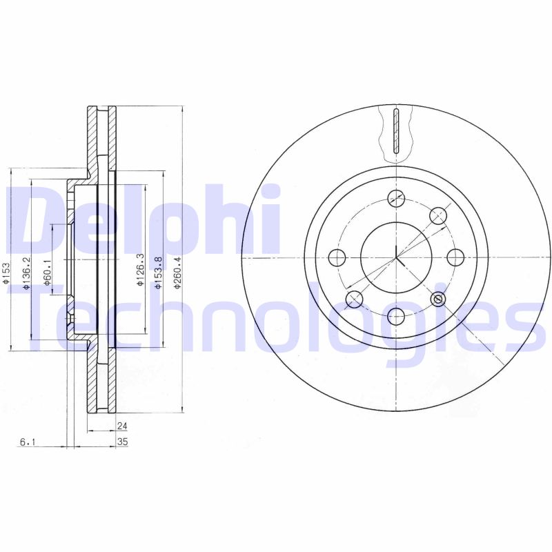 Remschijven Delphi Diesel BG3569