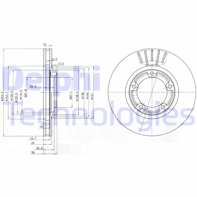 Remschijven Delphi Diesel BG3590