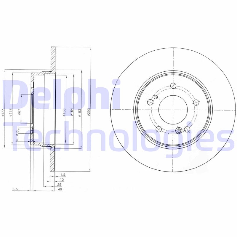 Remschijven Delphi Diesel BG3601