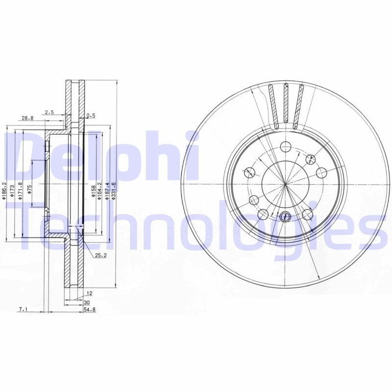 Remschijven Delphi Diesel BG3628