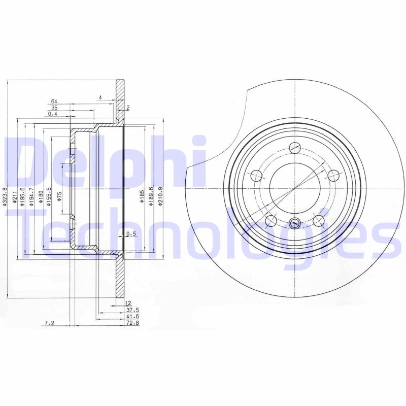 Remschijven Delphi Diesel BG3629