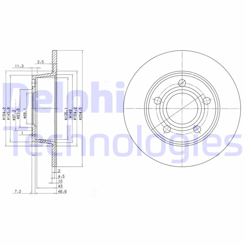Remschijven Delphi Diesel BG3672