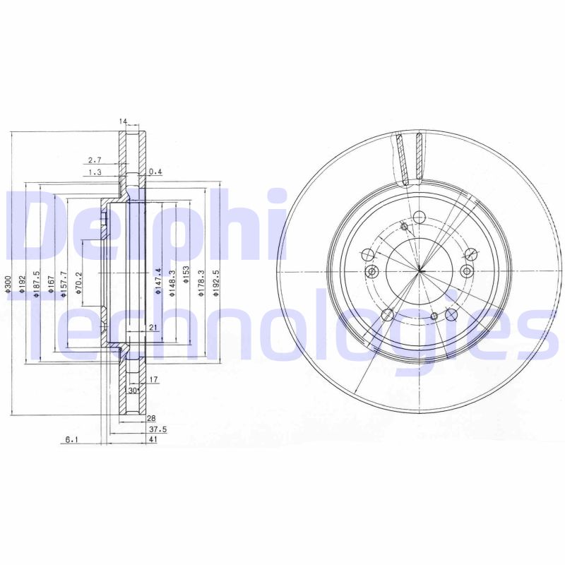 Remschijven Delphi Diesel BG3678