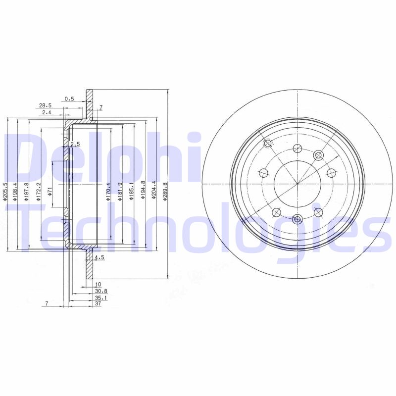 Remschijven Delphi Diesel BG3684