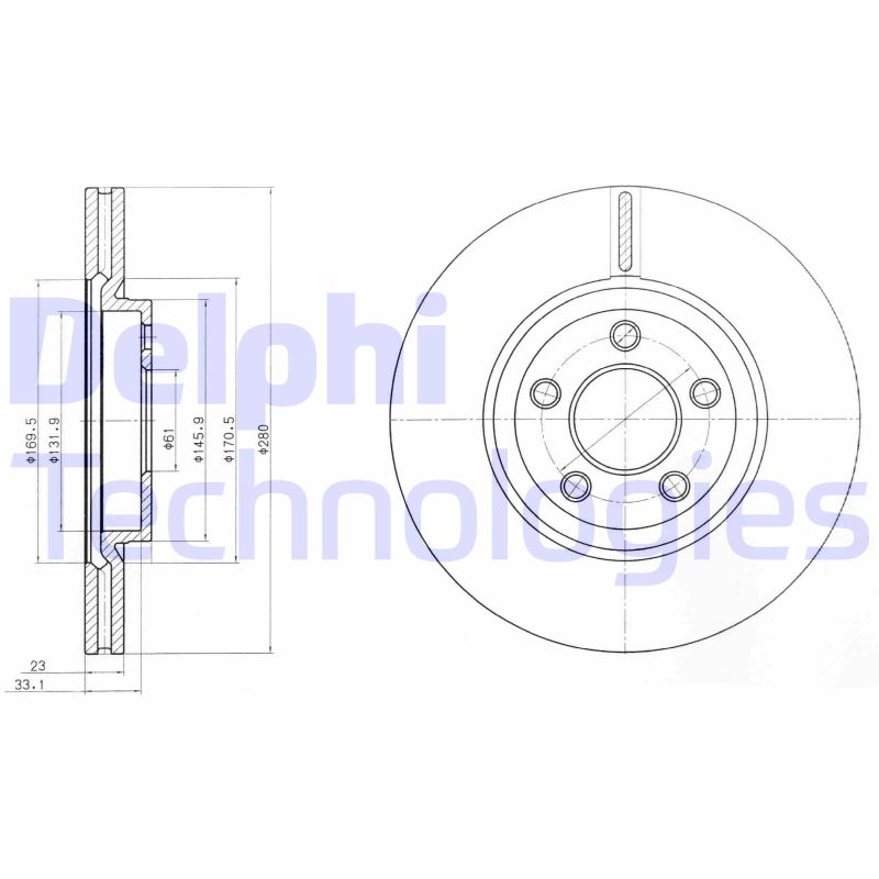 Remschijven Delphi Diesel BG3704