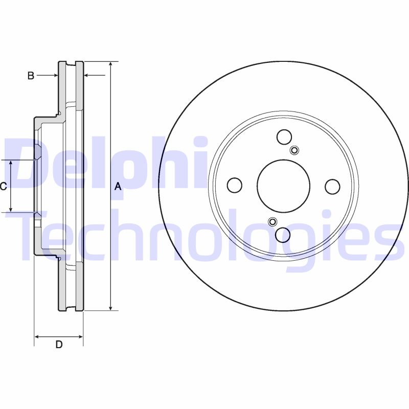 Remschijven Delphi Diesel BG3734