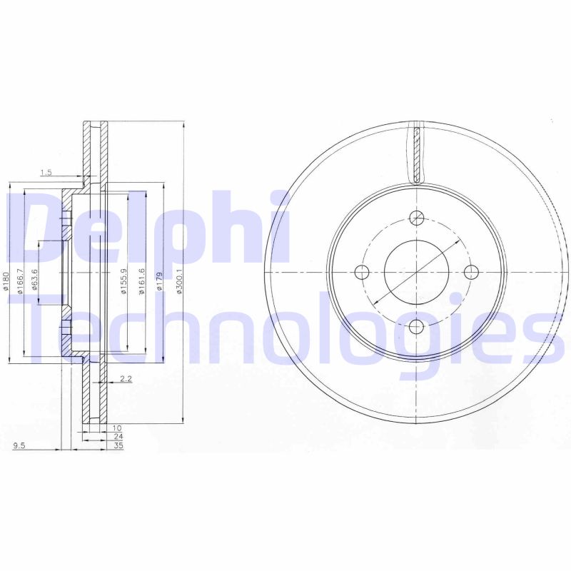 Remschijven Delphi Diesel BG3742