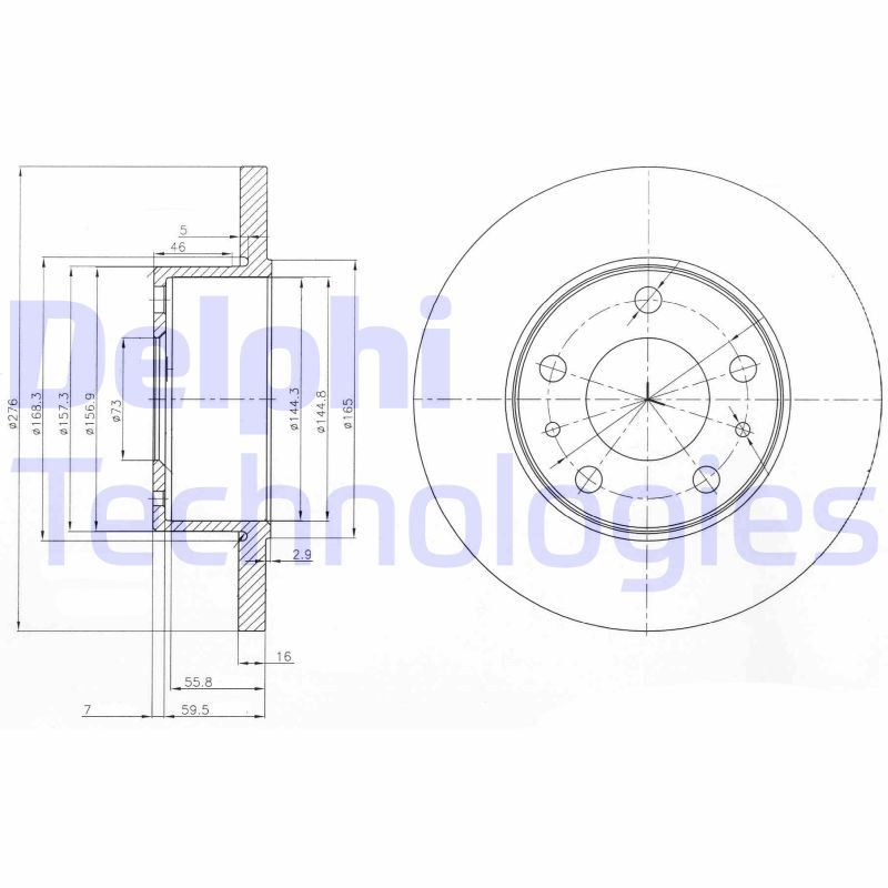 Remschijven Delphi Diesel BG3751