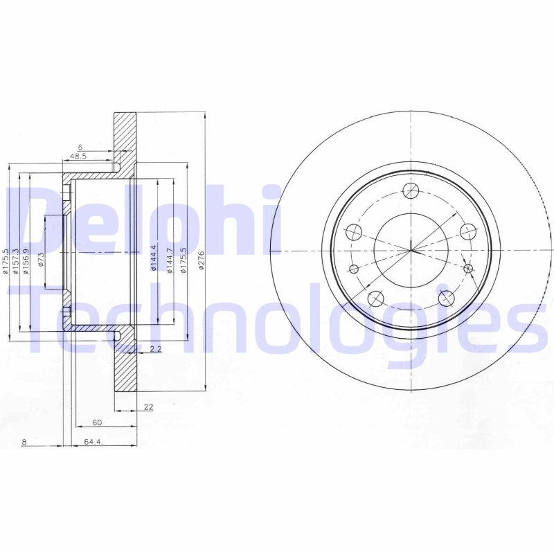 Remschijven Delphi Diesel BG3752