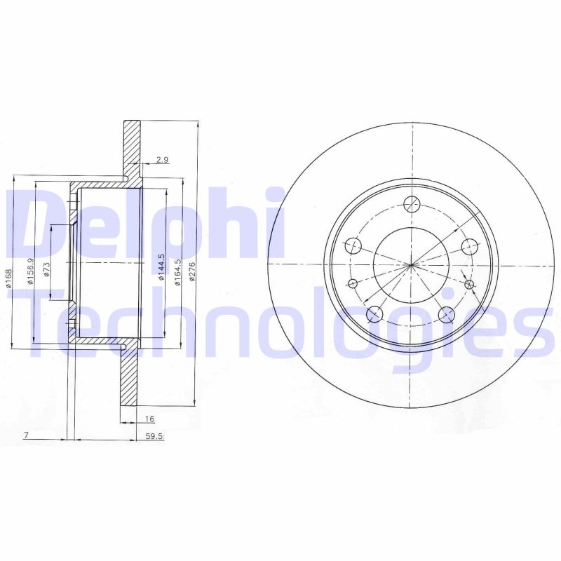 Remschijven Delphi Diesel BG3753