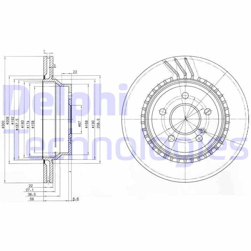 Remschijven Delphi Diesel BG3758