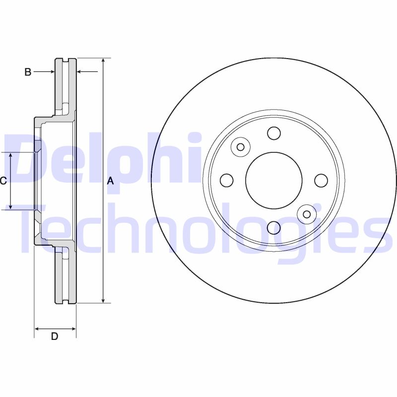 Remschijven Delphi Diesel BG3762C