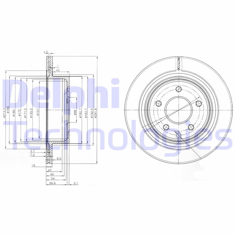 Remschijven Delphi Diesel BG3765
